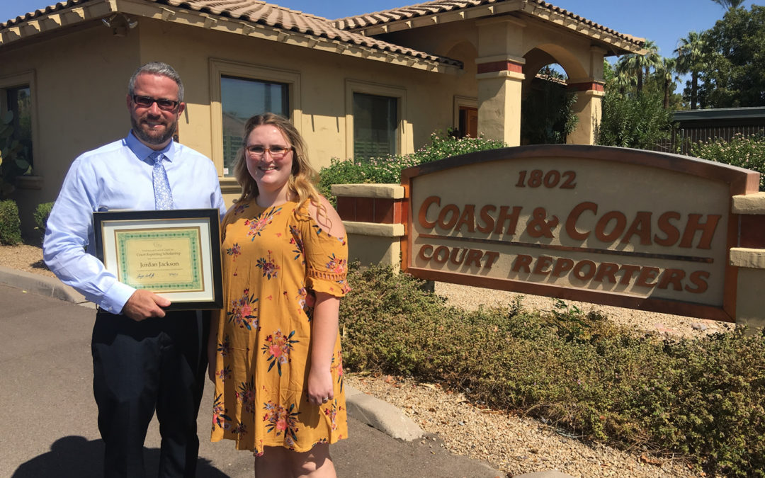 Coash and Coash Announces the Recipient of First Annual Court Reporting Scholarship